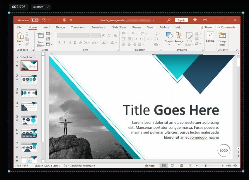 Frame an Area to Record