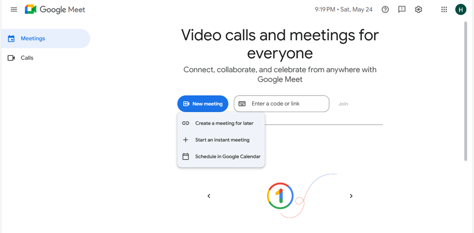 Click Start An Instant Meeting