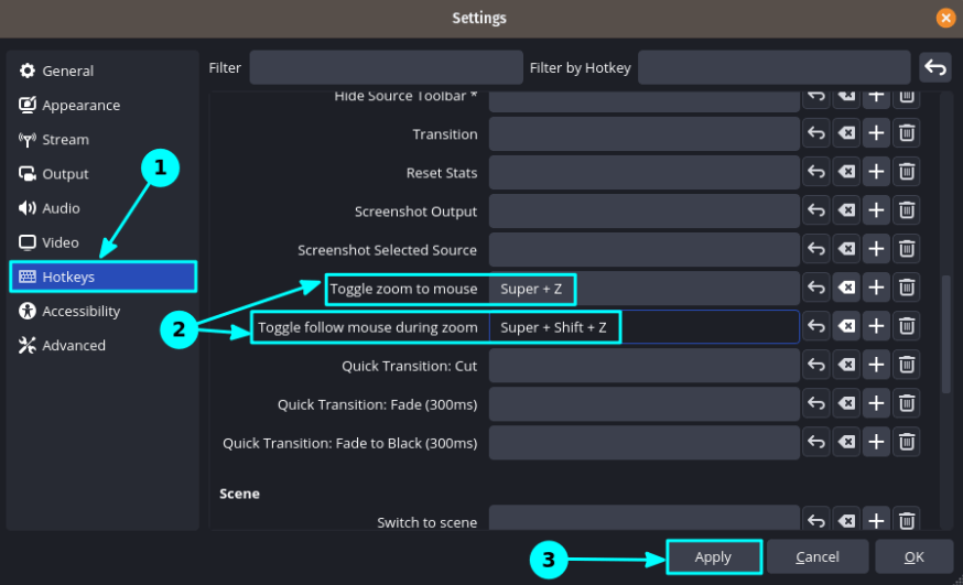 Add Shortcut Keys