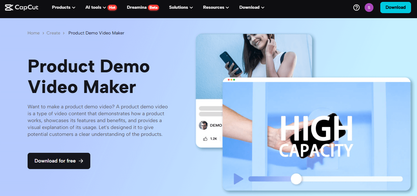Best Demo Video Maker - Capcut