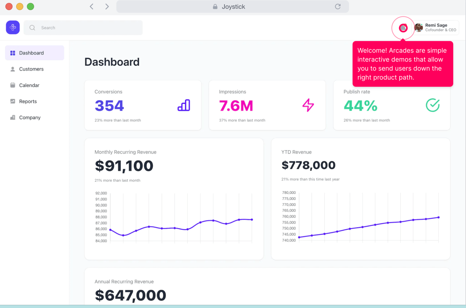 Product Tour Software -Arcade