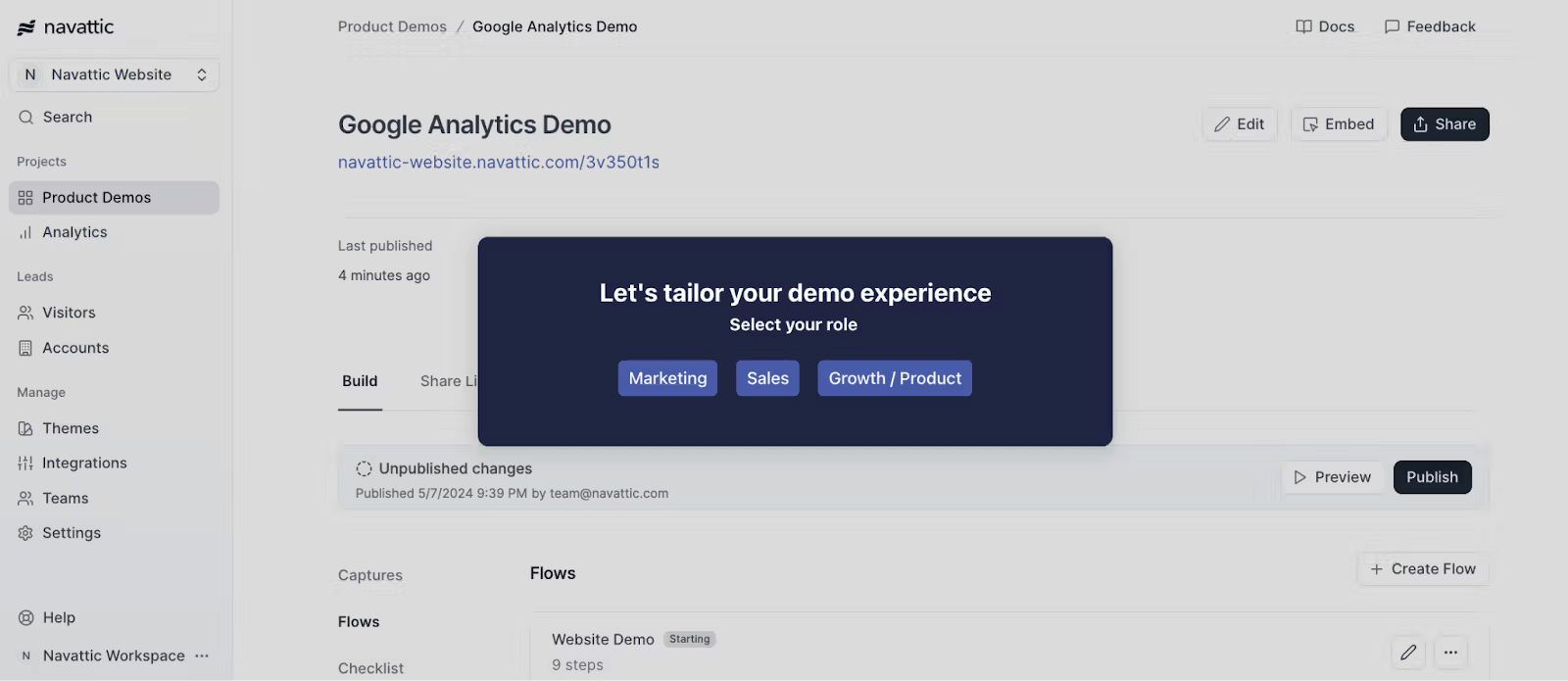 Product Tour Software - Navattic