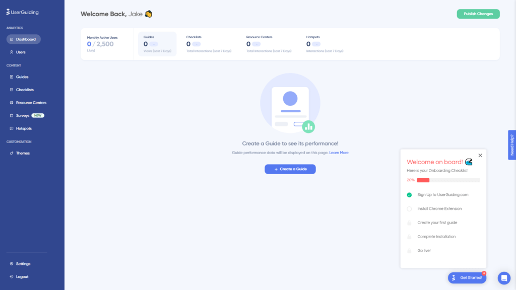 Product Tour Software - Userguiding