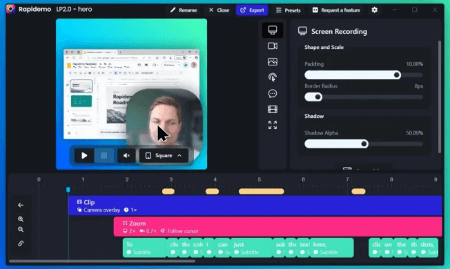 Screen Recorders with Auto Zoom - Rapidemo