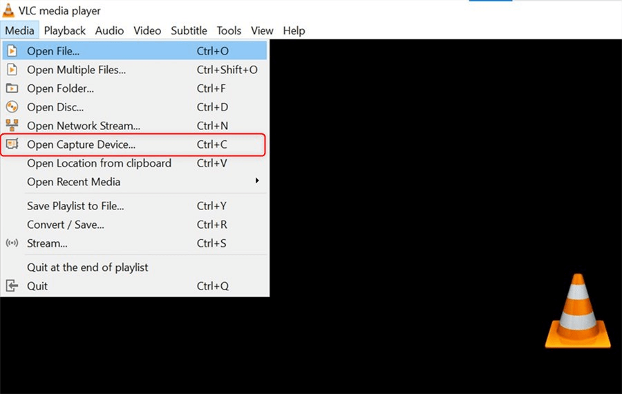 Choose Open Capture Device