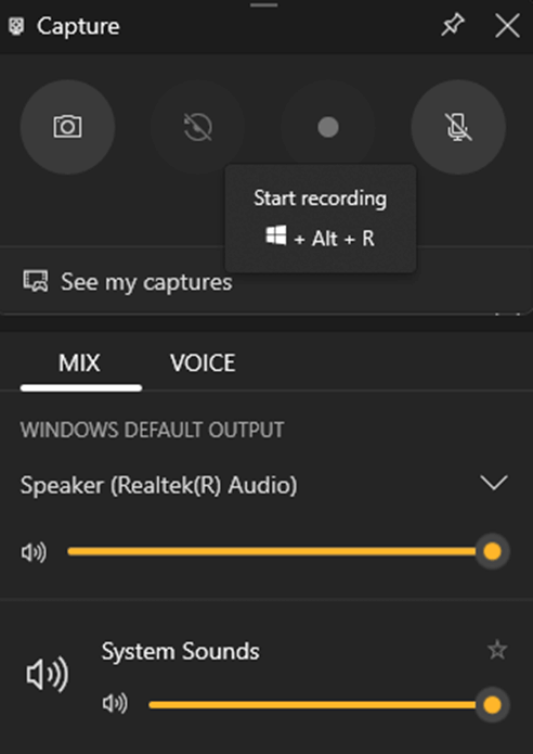 Begin Recording